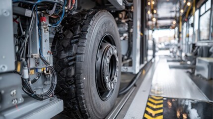 Fototapeta premium Vehicle tire maintenance