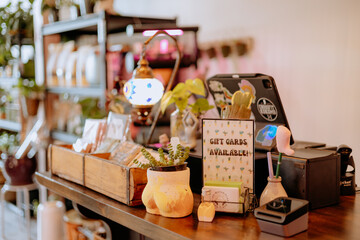 christmas decorations in a shop