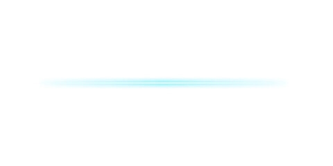 Obraz premium Blue glowing light horizontal line isolated PNG