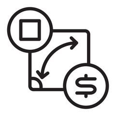 Transaction History Vector Line Icon Design