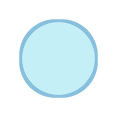 Simple Blue Circle Icon with Light Blue Fill Center