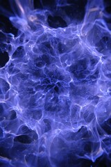 Abstract blue nebula swirling in deep space, cosmic fractal illustration, ethereal energy field, science fiction concept
