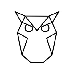 Line icon origami owl vector on a white background
Vector icon on a white background