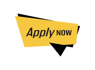 apply now text information sign	