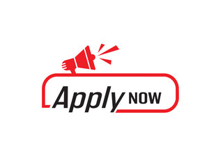 apply now text information sign	