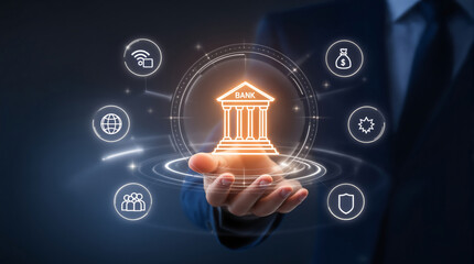 Digital banking services online financial technology mobile banking app secure transactions and investments