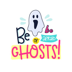Digital art in the style of cartoon, featuring a cute ghost above 