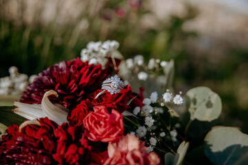 wedding bouquet of roses