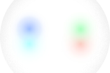 Abstract sphere with blue and green spots isolated on transparent background