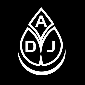  ADJ creative circle letter logo concept. ADJ letter design.