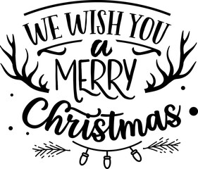 Obraz premium Merry Christmas Typography