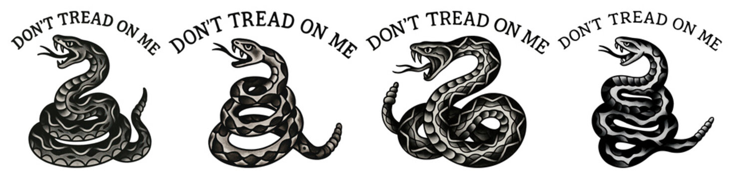 PNG Coiled snakes with warning text, element set on transparent background