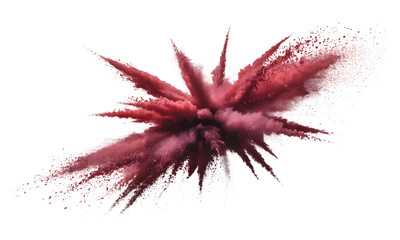 Dark Red and Burgundy Powder Explosion Creating Dynamic Abstract Energy