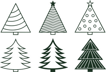 Obraz premium Christmas Tree Silhouette Design for Holiday. Minimalist Christmas Tree Silhouette Artwork. Elegant Christmas Tree Silhouette Illustration. Modern Christmas Tree Silhouette Design Idea Holiday 