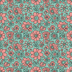 seamless pattern with flowers B7