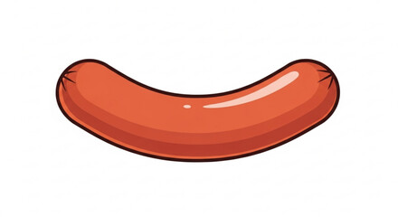 Delicious sausage vector illustration for food related designs and culinary projects and recipes and menus