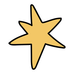 Hand-drawn Golden Star