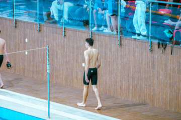 Professional Swimming Action in Water