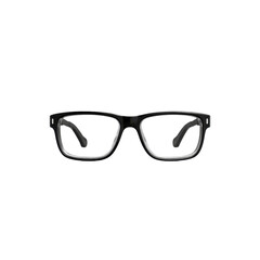 Modern Black Eyeglasses Frame - Front View