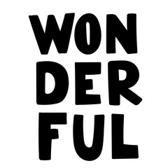 Black, bold, hand-drawn 