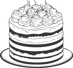wedding cake vector illustration