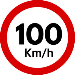 Speed Limit 100 Sign