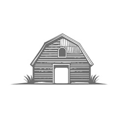Rustic Barnhouse Design Illustration