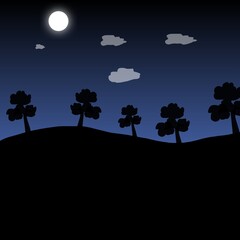 silhouette of a tree.