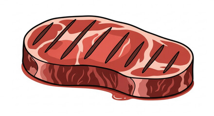 Grilled beef steak delicious and juicy piece of meat with grill marks, perfect for a barbecue or gourmet meal