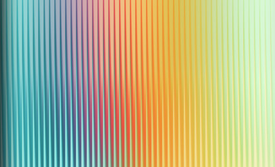 Abstract background with vertical lines in a rainbow gradient of colors, from blue and teal to orange and yellow, creating a vibrant and dynamic visual effect