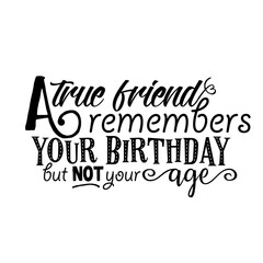 Birthday Friend Quote Graphic