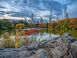Central Park, New York City at the lake