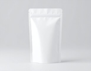 White Doypack Packaging Mockup on a Clean Background 1.