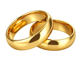two gold wedding rings