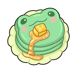 Frog Pancake Sweet Cartoon