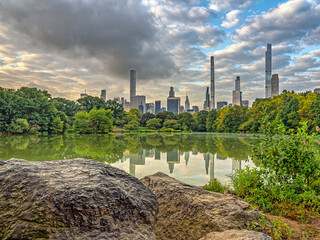 Central Park, New York City at the lake
