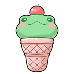 Frog Ice Cream Cone