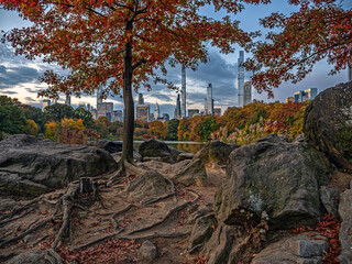 Central Park, New York City at the lake