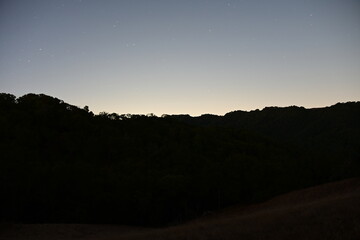 sunset in the mountains