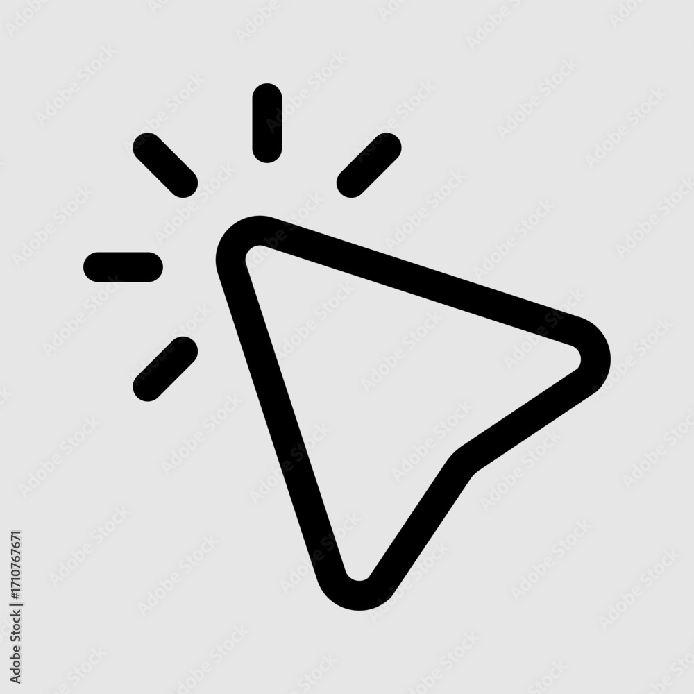 Aufkleber set of hand pointer symbol in trendy flat style. computer mouse click cursor. click cursor collectio