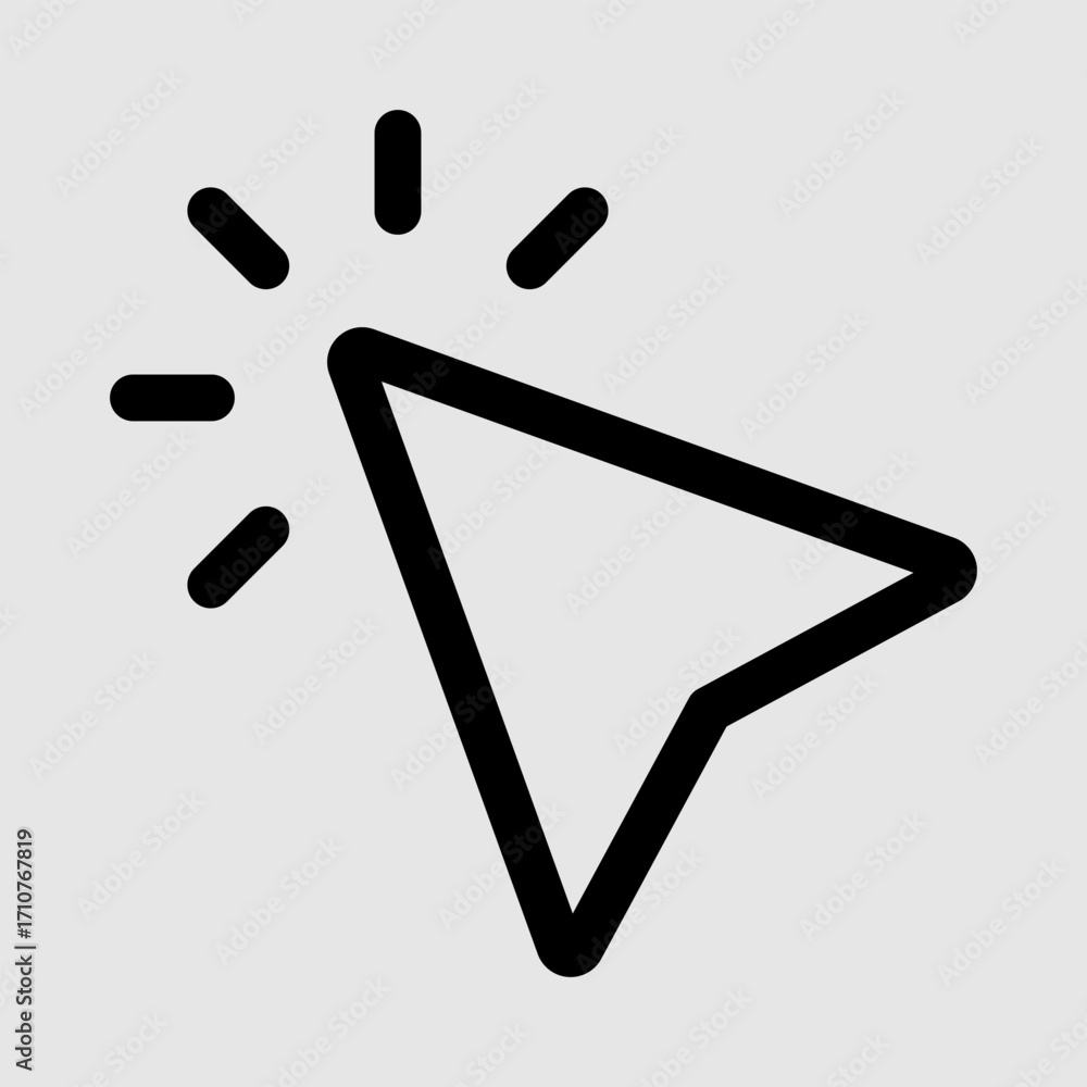 Aufkleber set of hand pointer symbol in trendy flat style. computer mouse click cursor. click cursor collectio