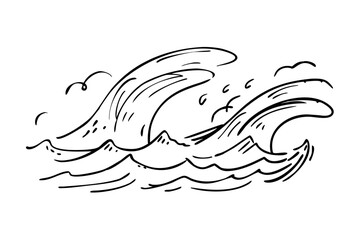 abstract hand drawn waves