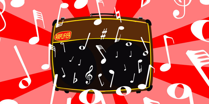 Musical Amplifer With Notation Widescreen