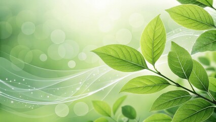 Vibrant green leaves and soft sunlight creating a refreshing natural ambiance