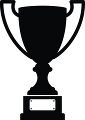 Vector trophy icon silhouette for award winning and achievement designs scalable eps