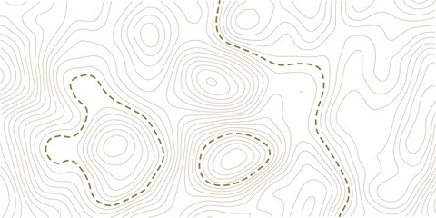 Seamless mountain topographic map background vector. Topographic contour lines map seamless pattern. Geographic mountain relief diagram line wave carve pattern