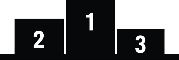 Vector illustration of a winner's podium with first second and third place tiers scalable eps
