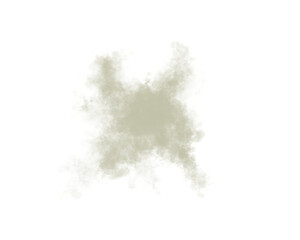Light gray smoke cloud texture isolated on white background. Soft fog effect ideal for overlays, digital art, and atmospheric graphic design projects. Abstract mist illustration.