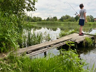 fishing on the river