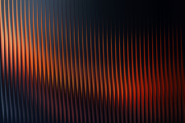 Illustration of abstract background with vertical lines and warm orange glow